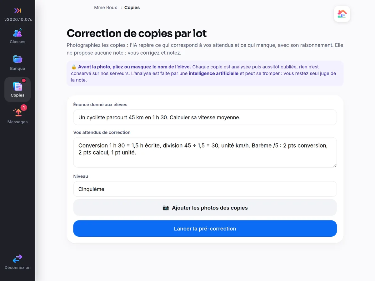 Sur tablette&nbsp;: la correction de copies par lot, à partir de photos